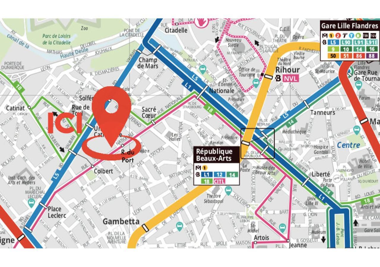 Apartmán Nocnoc - Le Petit National Lille Exteriér fotografie