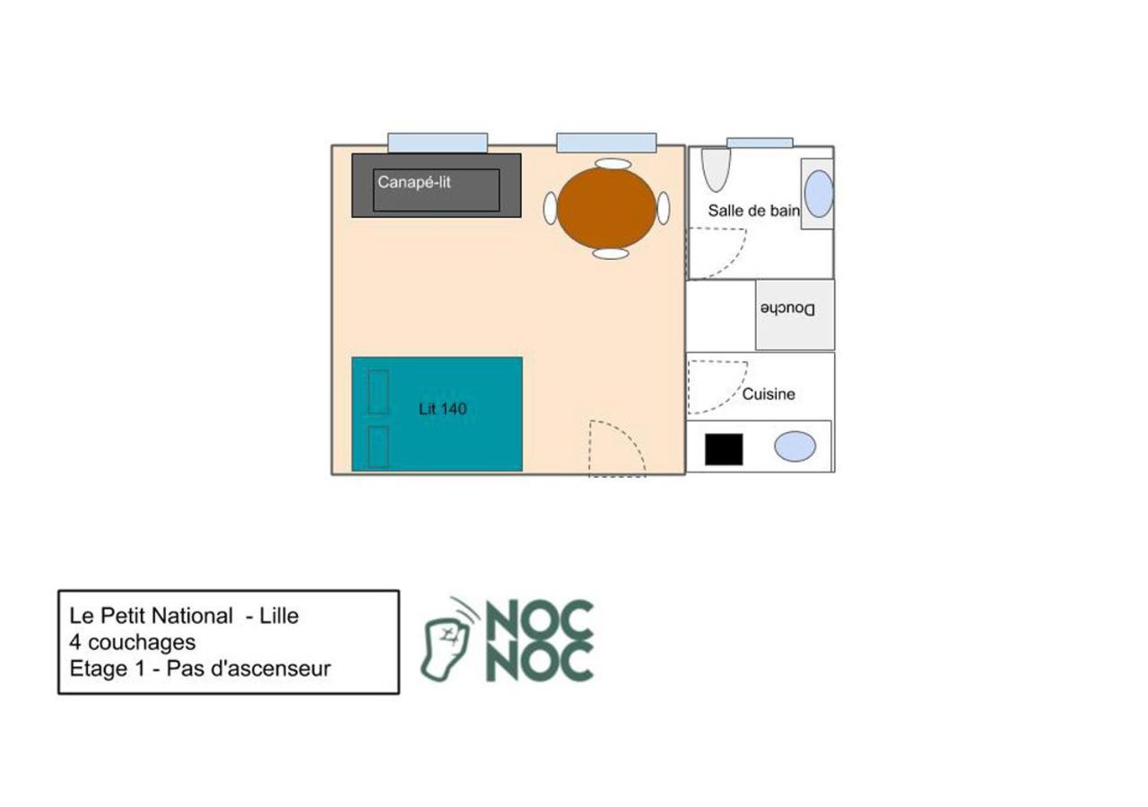 Apartmán Nocnoc - Le Petit National Lille Exteriér fotografie